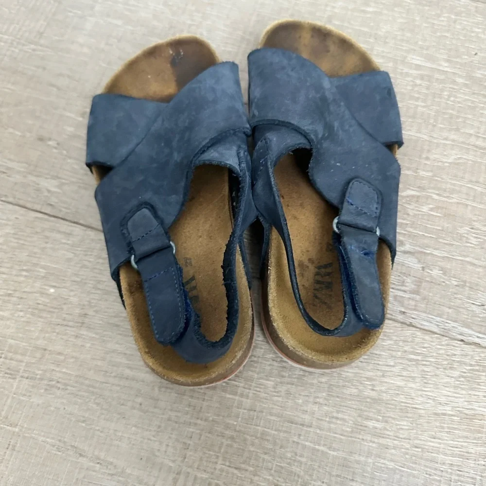 Zara leather Kids Dark Blue Sandals